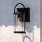 Vaxcel Winfield 1 Light Dusk to Dawn Matte Black Outdoor Wall Lantern Clear Cylinder Glass T0683 - alternate 1
